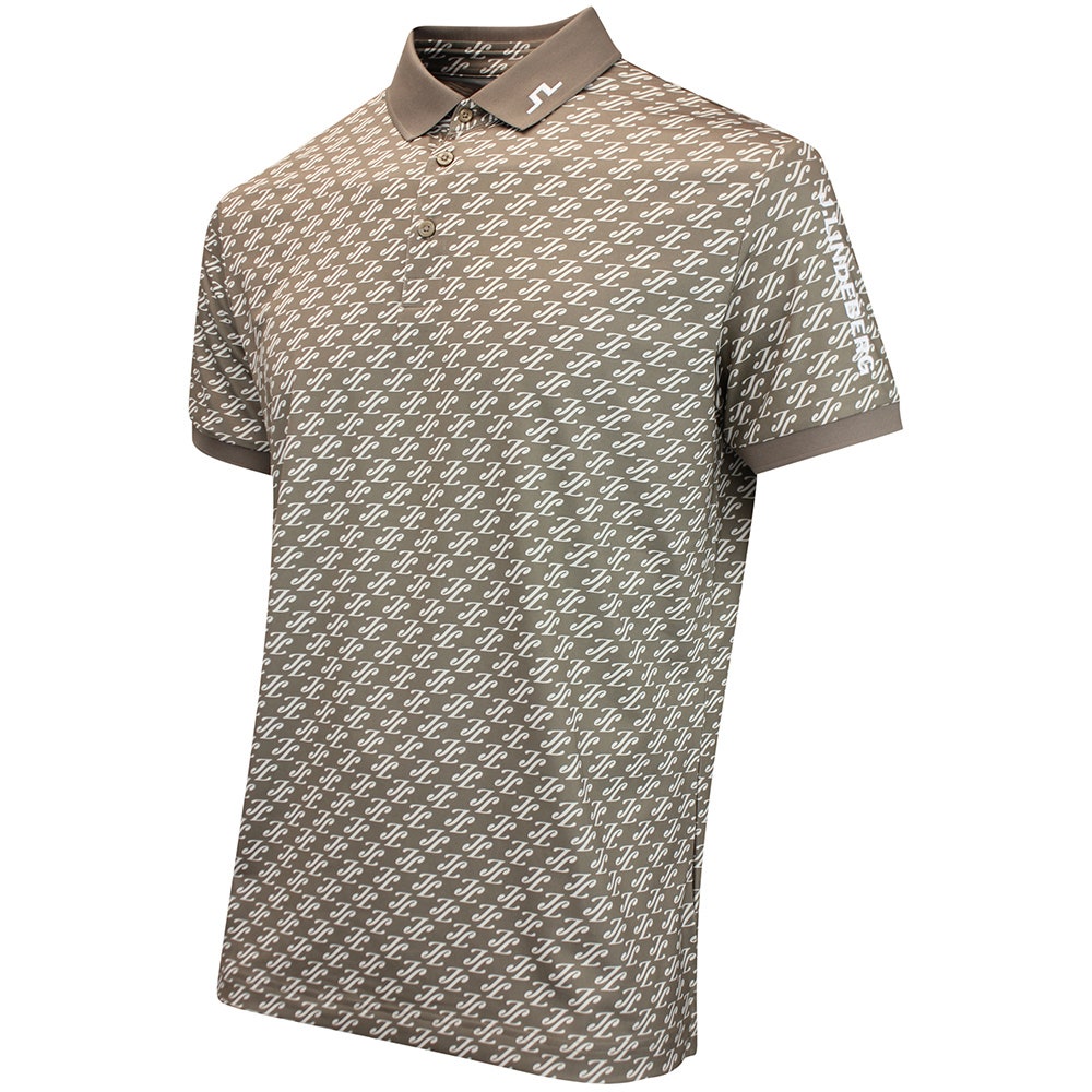 J.Lindeberg Golf Shirt - Tour Tech Print Reg. Fit - CJS Brindle AW26