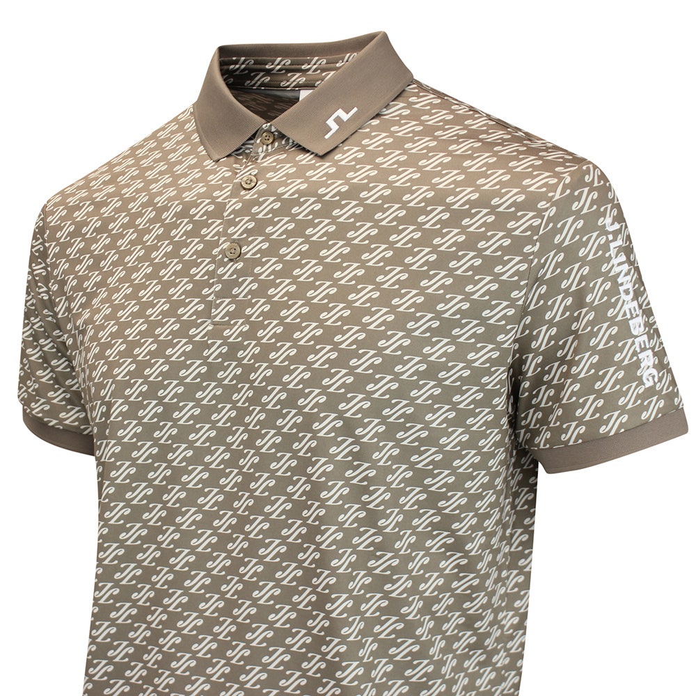 J.Lindeberg Golf Shirt - Tour Tech Print Reg. Fit - CJS Brindle AW26