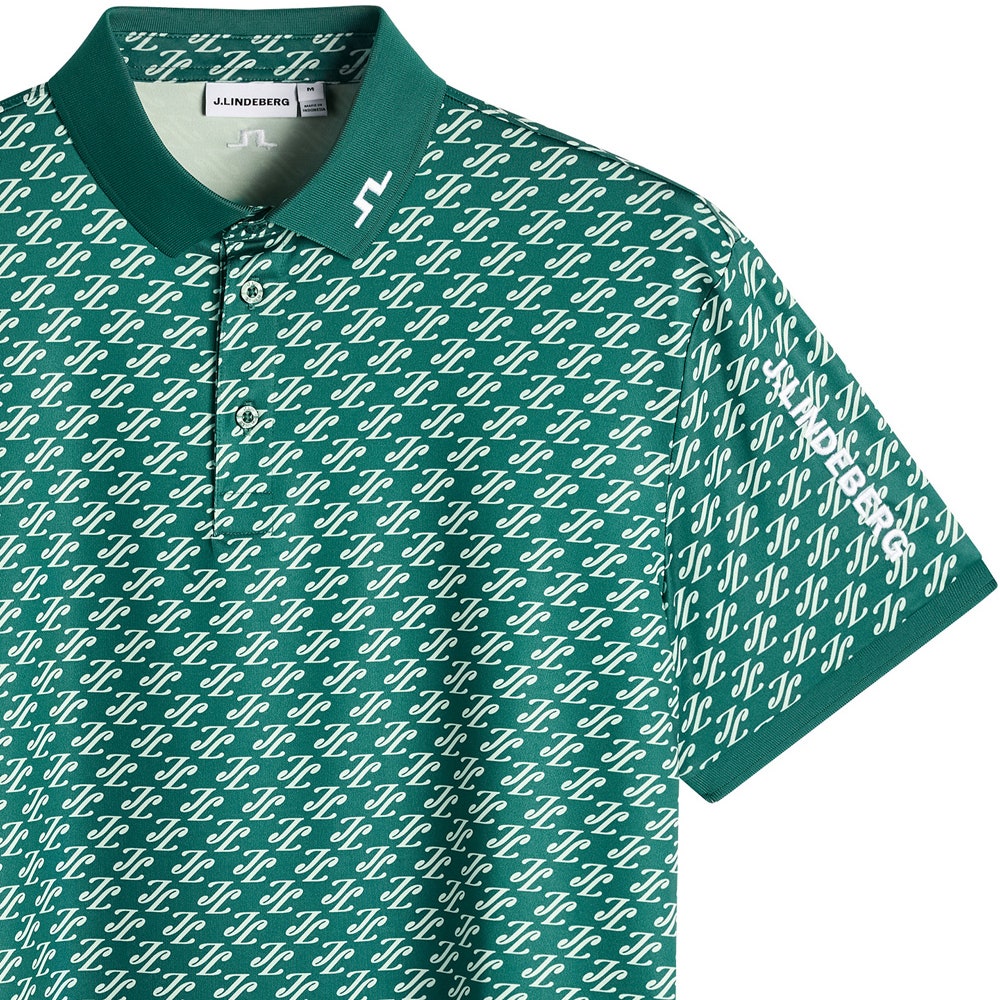 J.Lindeberg Golf Shirt - Tour Tech Print Reg. Fit - CJS Forest AW26