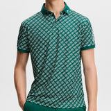 J.Lindeberg Golf Shirt - Tour Tech Print Reg. Fit - CJS Forest AW26