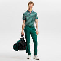 J.Lindeberg Golf Shirt - Tour Tech Print Reg. Fit - CJS Forest AW26