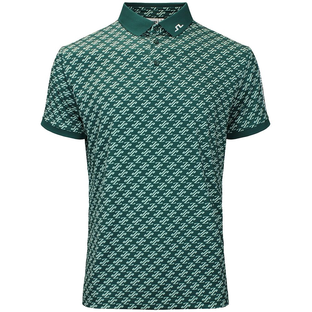 J.Lindeberg Golf Shirt - Tour Tech Print Reg. Fit - CJS Forest AW26