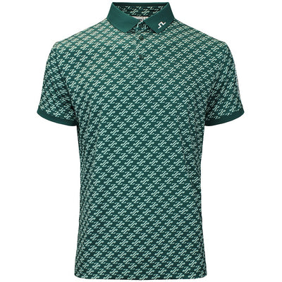 J.Lindeberg Golf Shirt - Tour Tech Print Reg. Fit - CJS Forest AW26