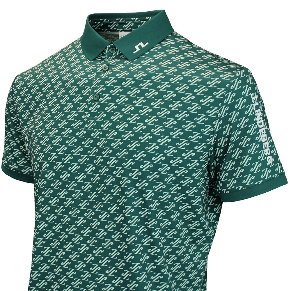 J.Lindeberg Golf Shirt - Tour Tech Print Reg. Fit - CJS Forest AW26