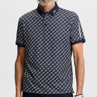 J.Lindeberg Golf Shirt - Tour Tech Print Reg. Fit - CJS Navy AW26