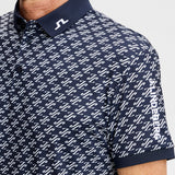 J.Lindeberg Golf Shirt - Tour Tech Print Reg. Fit - CJS Navy AW26