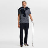 J.Lindeberg Golf Shirt - Tour Tech Print Reg. Fit - CJS Navy AW26