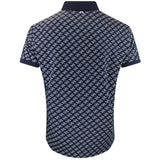 J.Lindeberg Golf Shirt - Tour Tech Print Reg. Fit - CJS Navy AW26