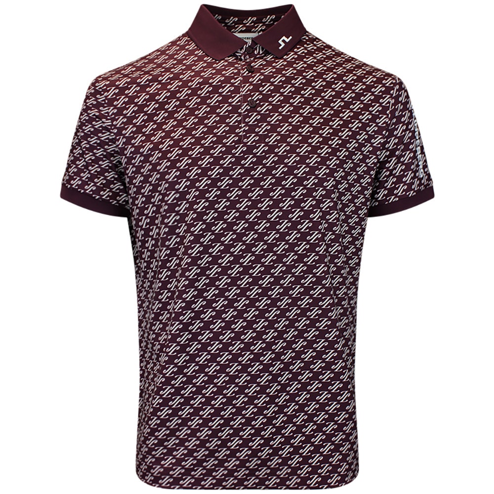 J.Lindeberg Golf Shirt - Tour Tech Print Reg. Fit - CJS Wine AW26