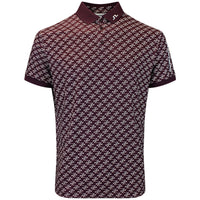 J.Lindeberg Golf Shirt - Tour Tech Print Reg. Fit - CJS Wine AW26