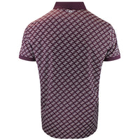 J.Lindeberg Golf Shirt - Tour Tech Print Reg. Fit - CJS Wine AW26