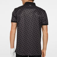 J.Lindeberg Golf Shirt - Tour Tech Print Reg. Fit - Geo Black AW25