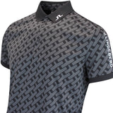J.Lindeberg Golf Shirt - Tour Tech Print Reg. Fit - Geo Black AW25