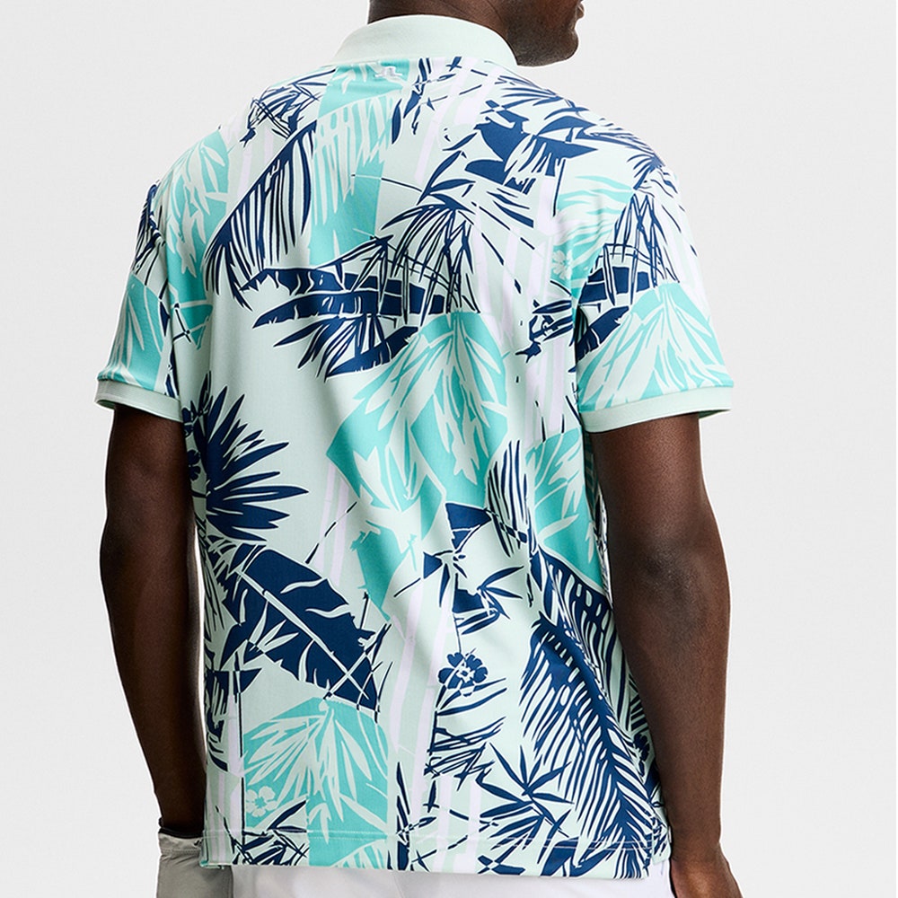 J.Lindeberg Golf Shirt - Tour Tech Print Reg. Fit - Grove Bay SH26