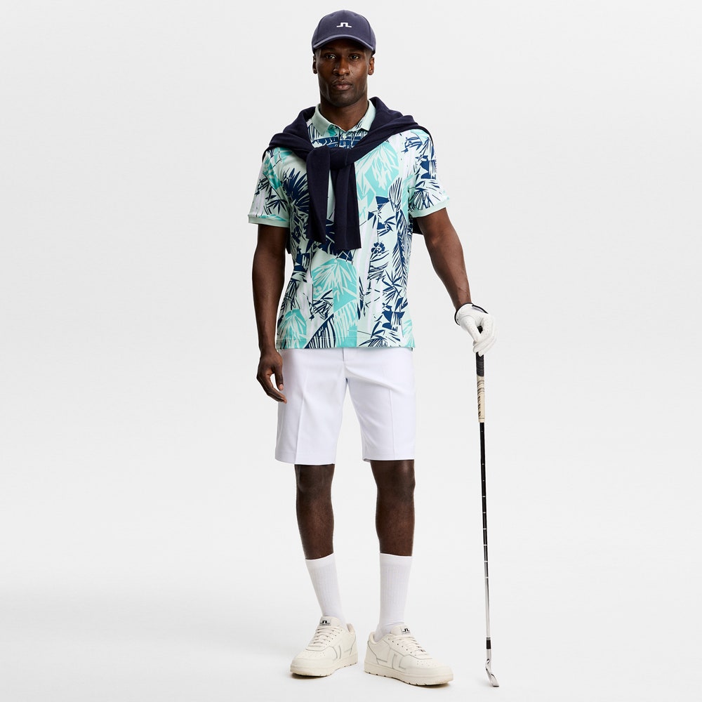 J.Lindeberg Golf Shirt - Tour Tech Print Reg. Fit - Grove Bay SH26