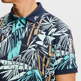 J.Lindeberg Golf Shirt - Tour Tech Print Reg. Fit - Grove Navy SH26