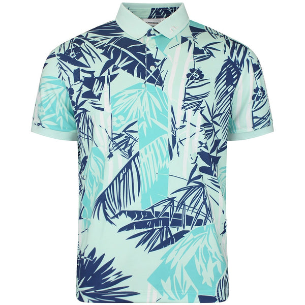 J.Lindeberg Golf Shirt - Tour Tech Print Reg. Fit - Grove Bay SH26
