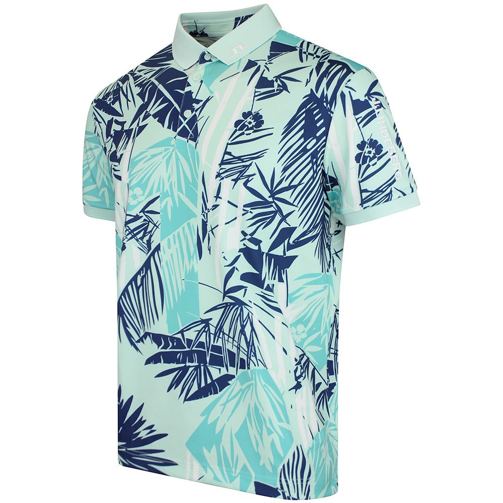 J.Lindeberg Golf Shirt - Tour Tech Print Reg. Fit - Grove Bay SH26