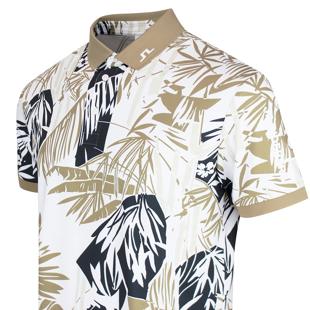 J.Lindeberg Golf Shirt - Tour Tech Print Reg. Fit - Grove Kelp SH26