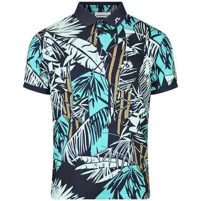 J.Lindeberg Golf Shirt - Tour Tech Print Reg. Fit - Grove Navy SH26