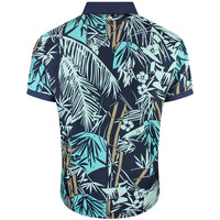J.Lindeberg Golf Shirt - Tour Tech Print Reg. Fit - Grove Navy SH26