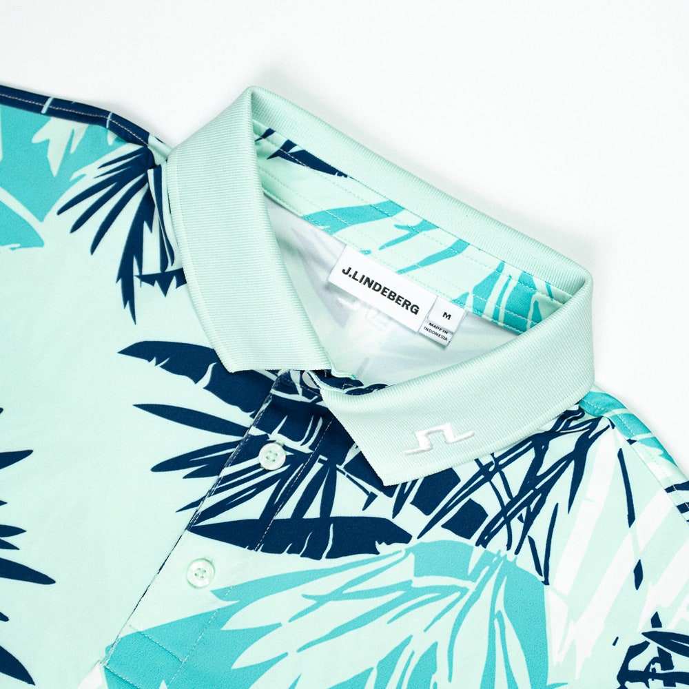 J.Lindeberg Golf Shirt - Tour Tech Print Reg. Fit - Grove Bay SH26