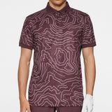 J.Lindeberg Golf Shirt - Tour Tech Print Reg. Fit - Huckleberry AW25