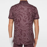 J.Lindeberg Golf Shirt - Tour Tech Print Reg. Fit - Huckleberry AW25