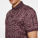J.Lindeberg Golf Shirt - Tour Tech Print Reg. Fit - Huckleberry AW25
