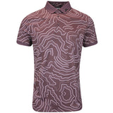 J.Lindeberg Golf Shirt - Tour Tech Print Reg. Fit - Huckleberry AW25
