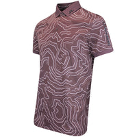 J.Lindeberg Golf Shirt - Tour Tech Print Reg. Fit - Huckleberry AW25