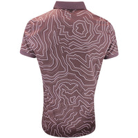 J.Lindeberg Golf Shirt - Tour Tech Print Reg. Fit - Huckleberry AW25