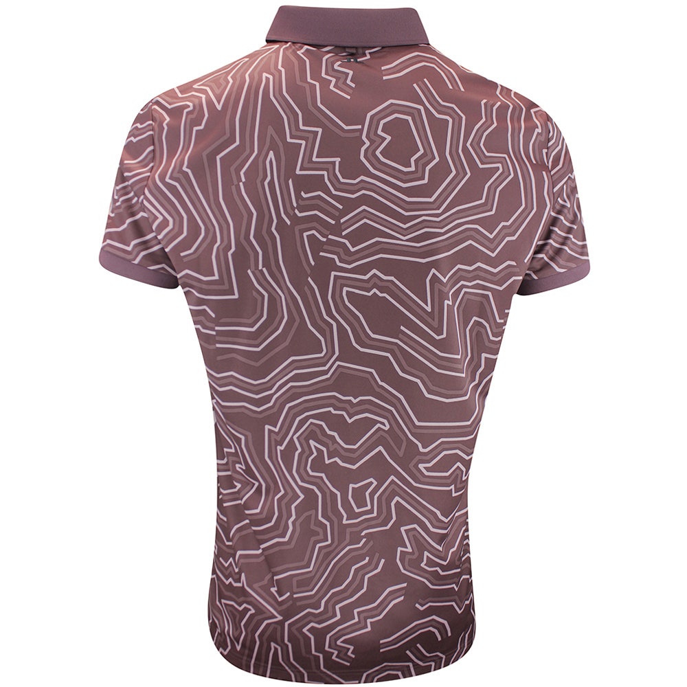 J.Lindeberg Golf Shirt - Tour Tech Print Reg. Fit - Huckleberry AW25