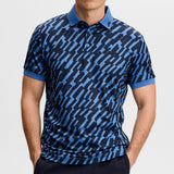 J.Lindeberg Golf Shirt - Tour Tech Print Reg. Fit - Oak Federal SS26