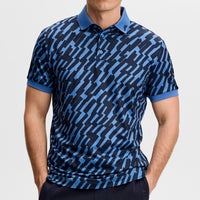 J.Lindeberg Golf Shirt - Tour Tech Print Reg. Fit - Oak Federal SS26