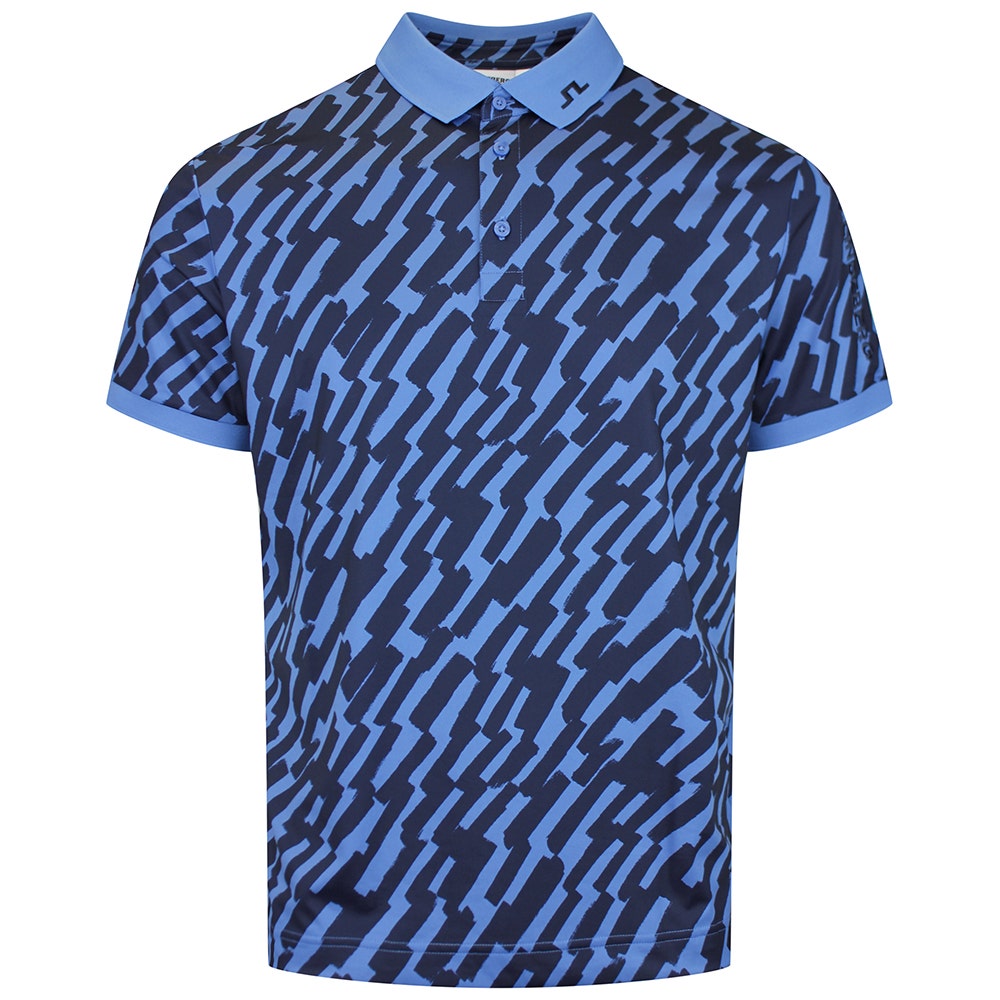 J.Lindeberg Golf Shirt - Tour Tech Print Reg. Fit - Oak Federal SS26