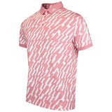 J.Lindeberg Golf Shirt - Tour Tech Print Reg. Fit - Oak Flamingo SS26