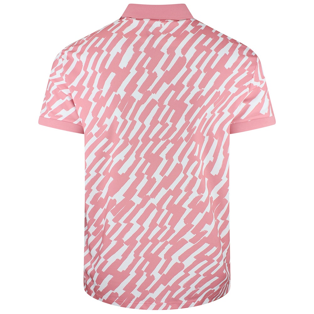 J.Lindeberg Golf Shirt - Tour Tech Print Reg. Fit - Oak Flamingo SS26