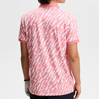 J.Lindeberg Golf Shirt - Tour Tech Print Reg. Fit - Oak Flamingo SS26
