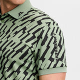 J.Lindeberg Golf Shirt - Tour Tech Print Reg. Fit - Oak Green SS26