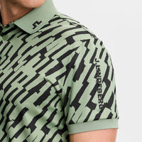 J.Lindeberg Golf Shirt - Tour Tech Print Reg. Fit - Oak Green SS26