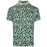 J.Lindeberg Golf Shirt - Tour Tech Print Reg. Fit - Oak Green SS26
