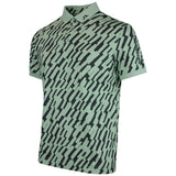 J.Lindeberg Golf Shirt - Tour Tech Print Reg. Fit - Oak Green SS26