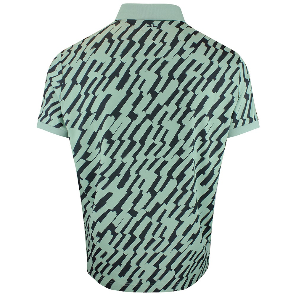 J.Lindeberg Golf Shirt - Tour Tech Print Reg. Fit - Oak Green SS26