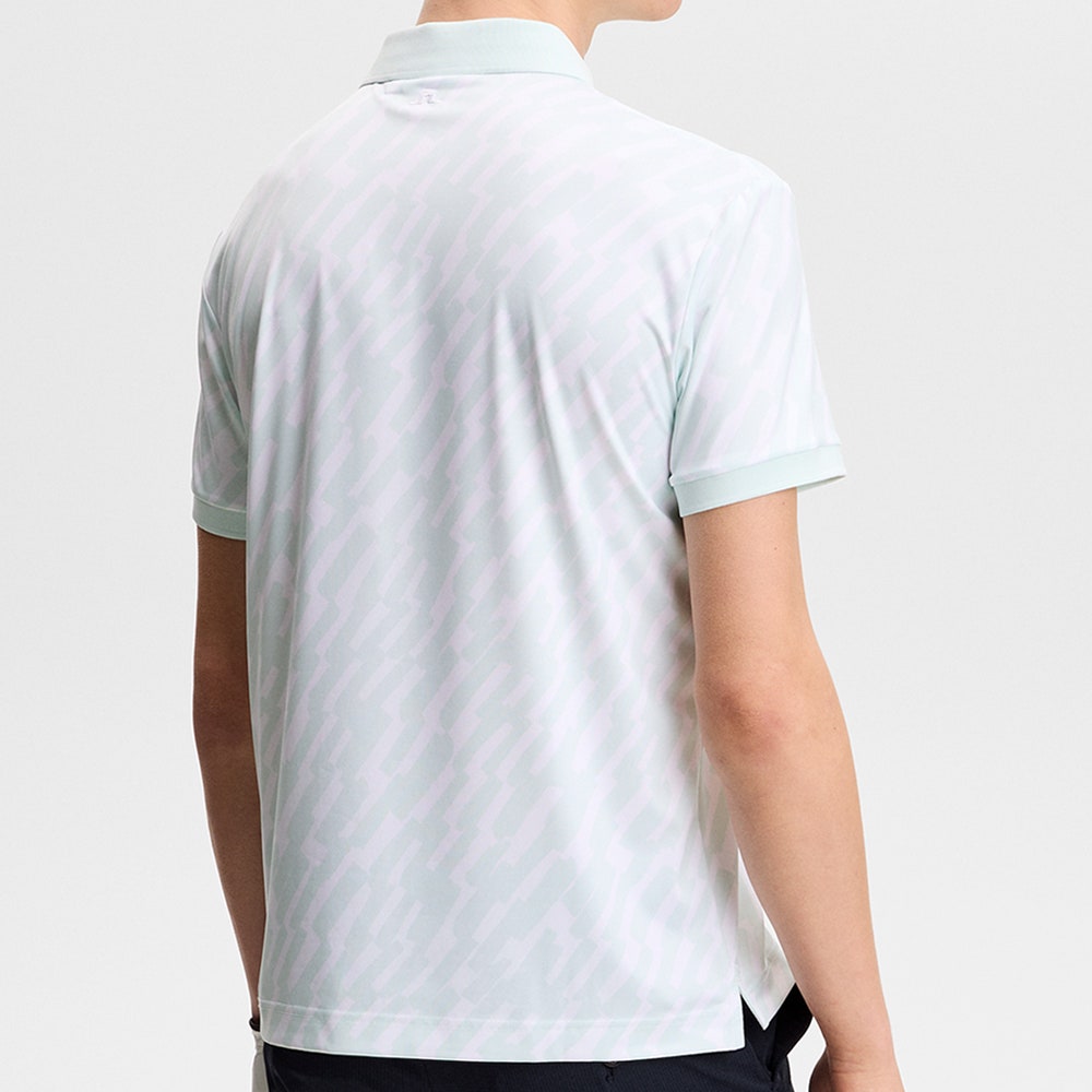 J.Lindeberg Golf Shirt - Tour Tech Print Reg. Fit - Oak Skylight SS26