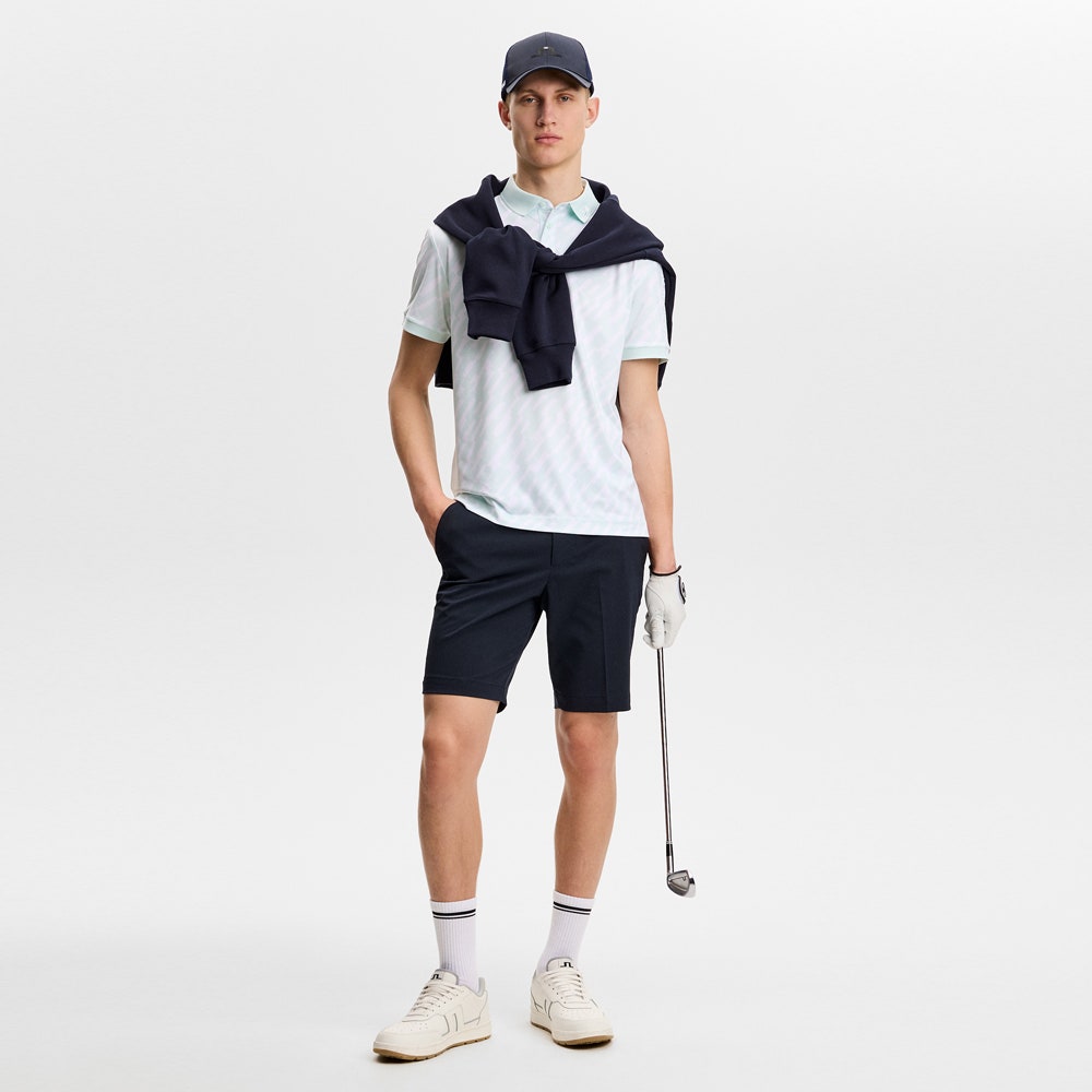 J.Lindeberg Golf Shirt - Tour Tech Print Reg. Fit - Oak Skylight SS26