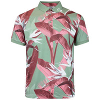 J.Lindeberg Golf Shirt - Tour Tech Print Reg. Fit - P. Green SS26