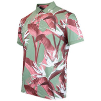 J.Lindeberg Golf Shirt - Tour Tech Print Reg. Fit - P. Green SS26