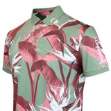 J.Lindeberg Golf Shirt - Tour Tech Print Reg. Fit - P. Green SS26
