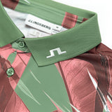 J.Lindeberg Golf Shirt - Tour Tech Print Reg. Fit - P. Green SS26